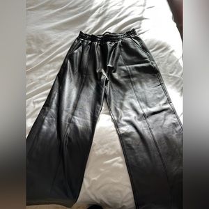Abercrombie leather trousers size M brand new